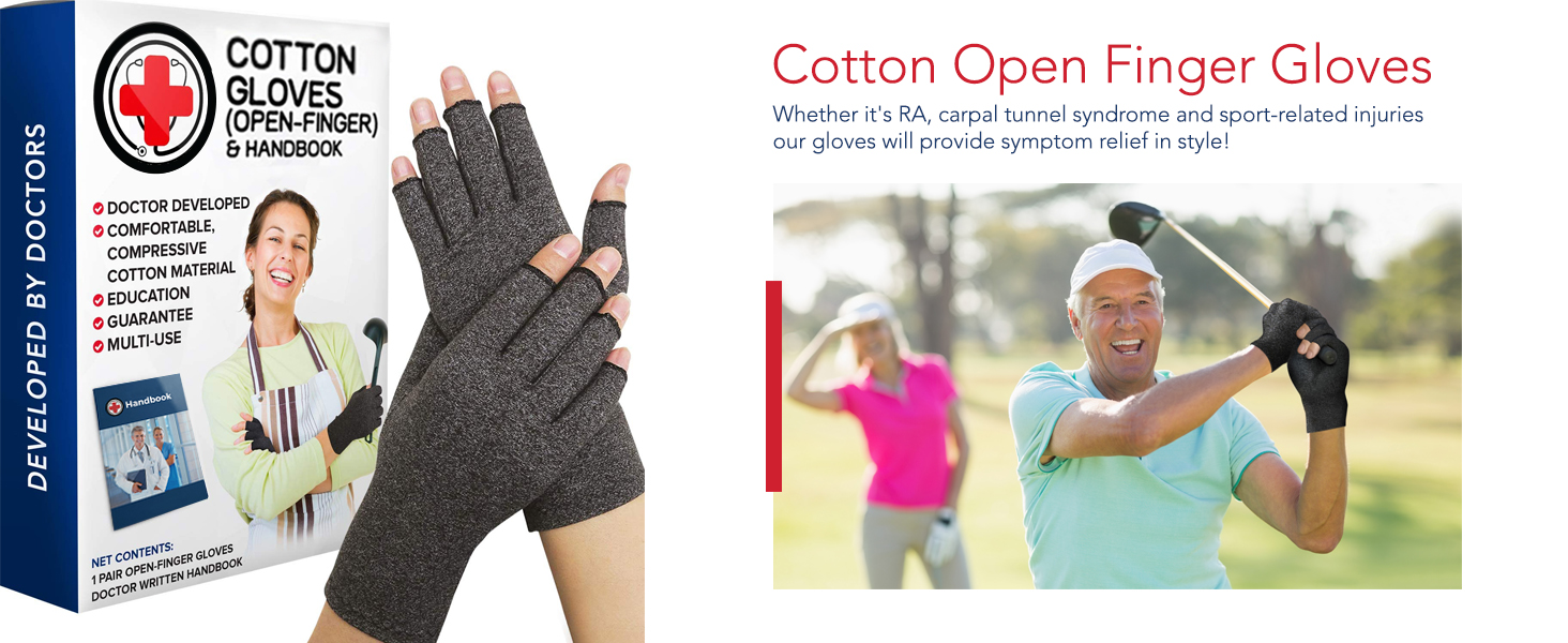 Cotton Open Finger Gloves