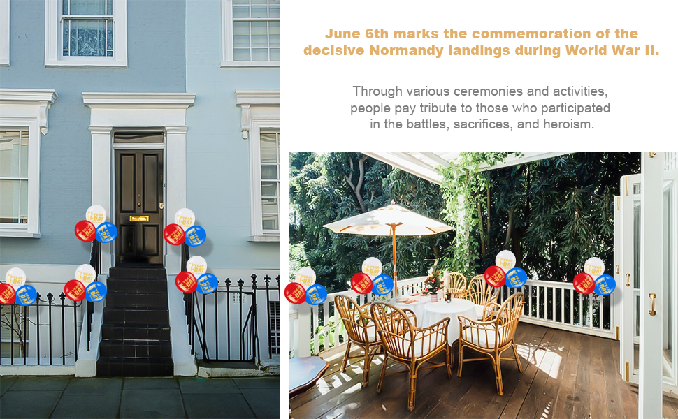 36 PCS Balloons for D Day 80th Anniversary Decorations