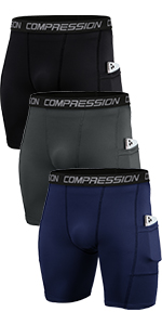 Men's 2 Pack Compression Shorts