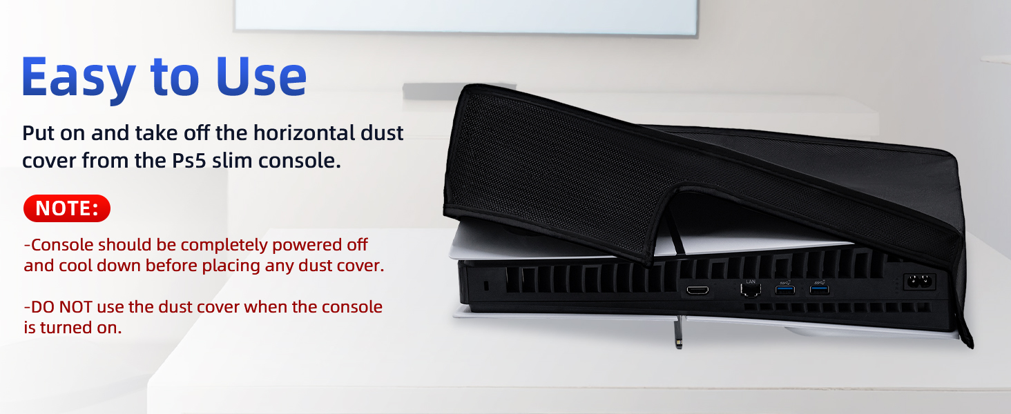 Horizontal PS5 Slim Dust Cover