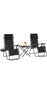 3PCS Recliner & Table