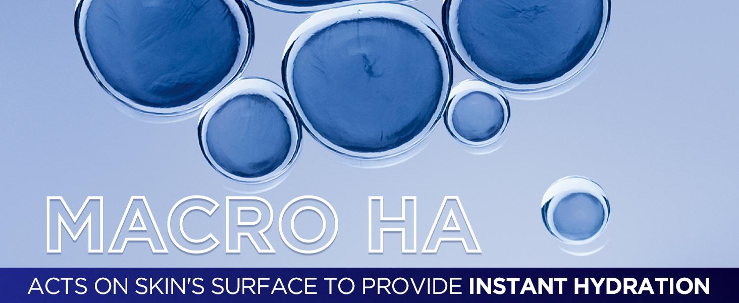 micro HA, acts on surface to reduce wrinkles & strengthens skin