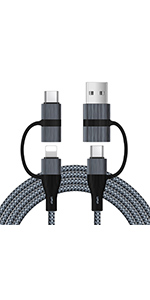 4 in 1 USB C Charger Cable