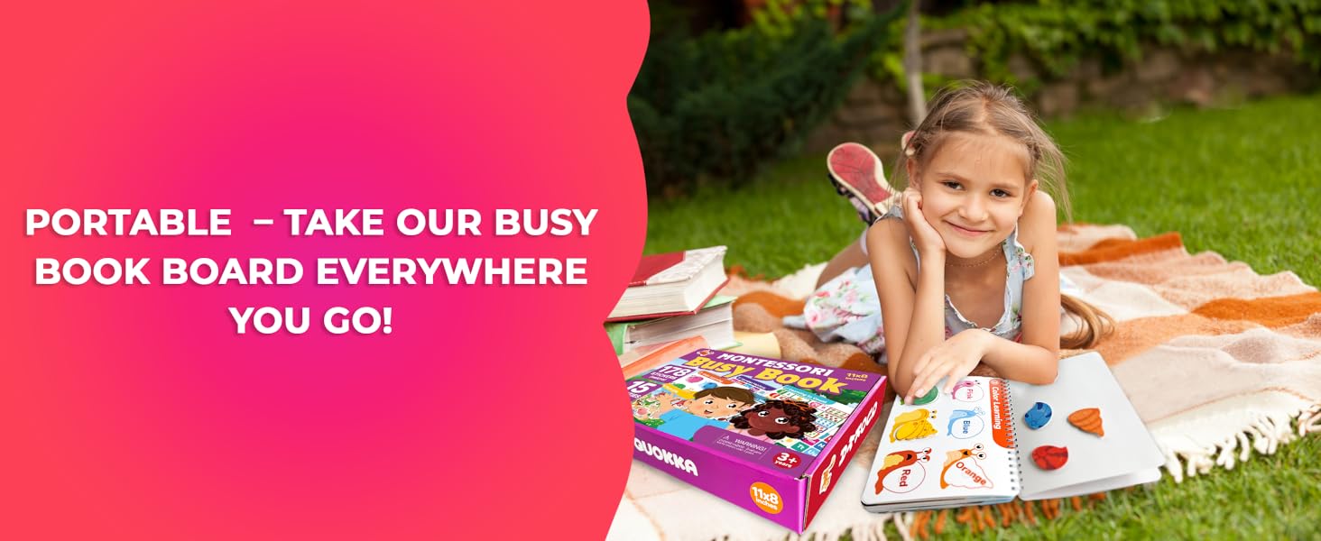 QUOKKA Montessori Busy Book for Toddlers 3-5 Years Old