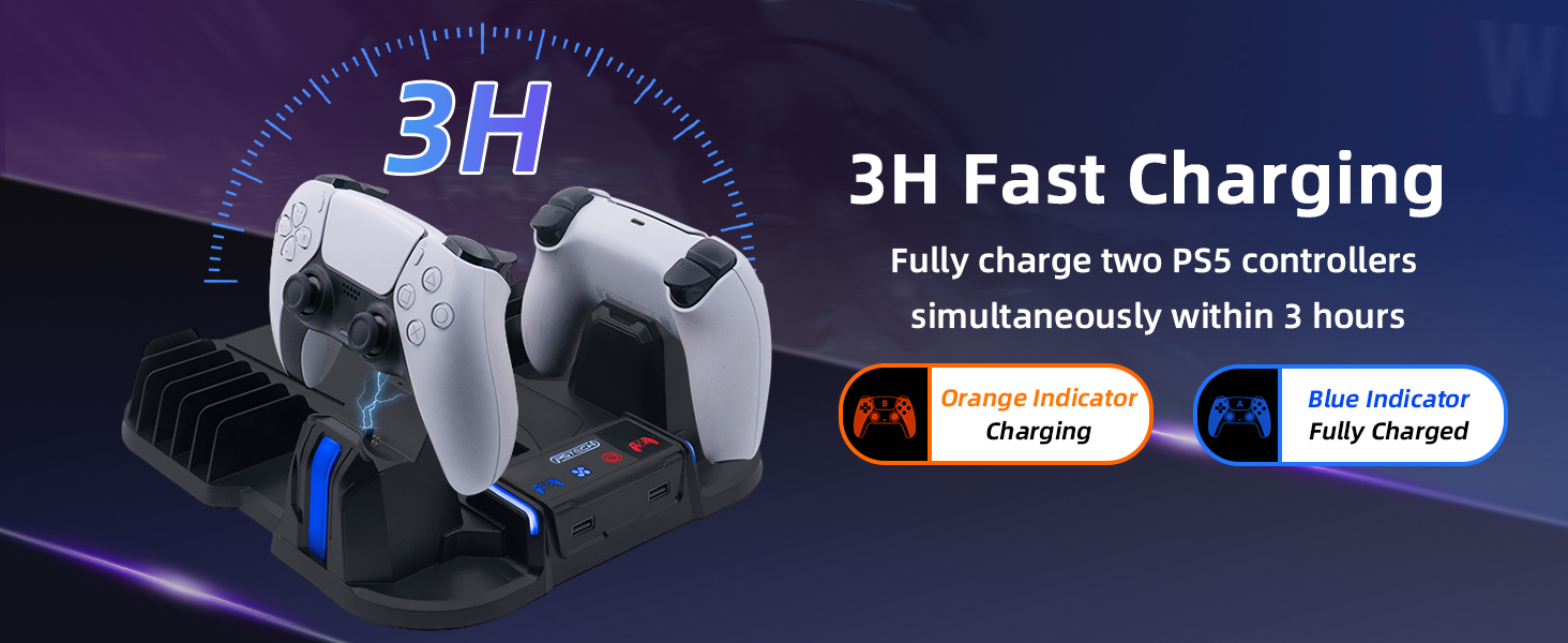 Cooling Charging Stand for NEW PS5 Slim