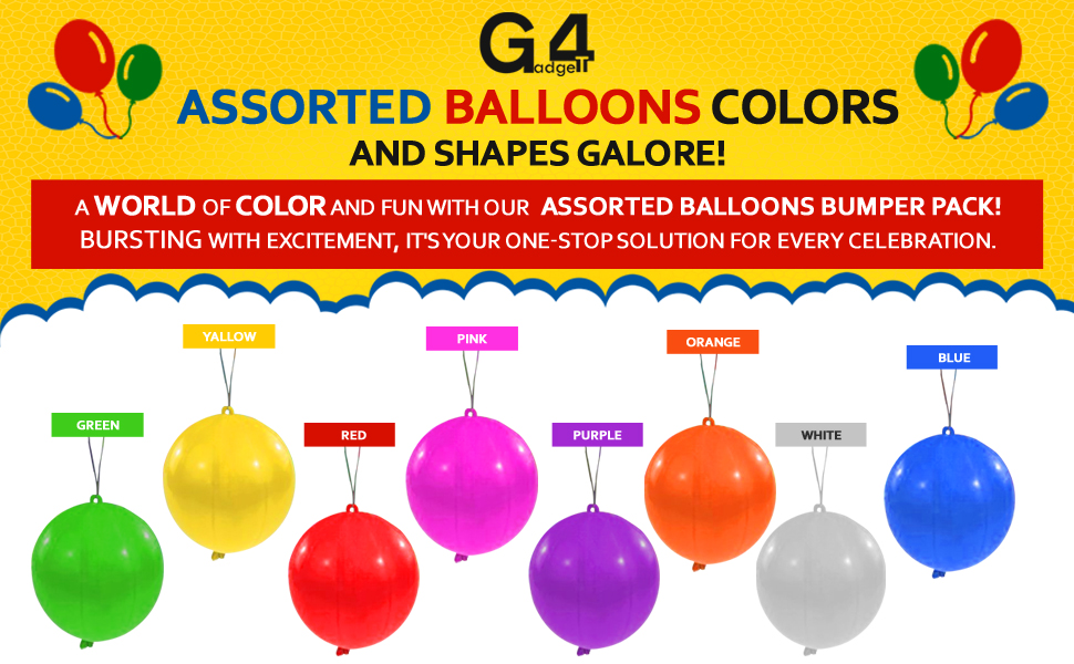 30 Pack Punch Balloons For Party Large