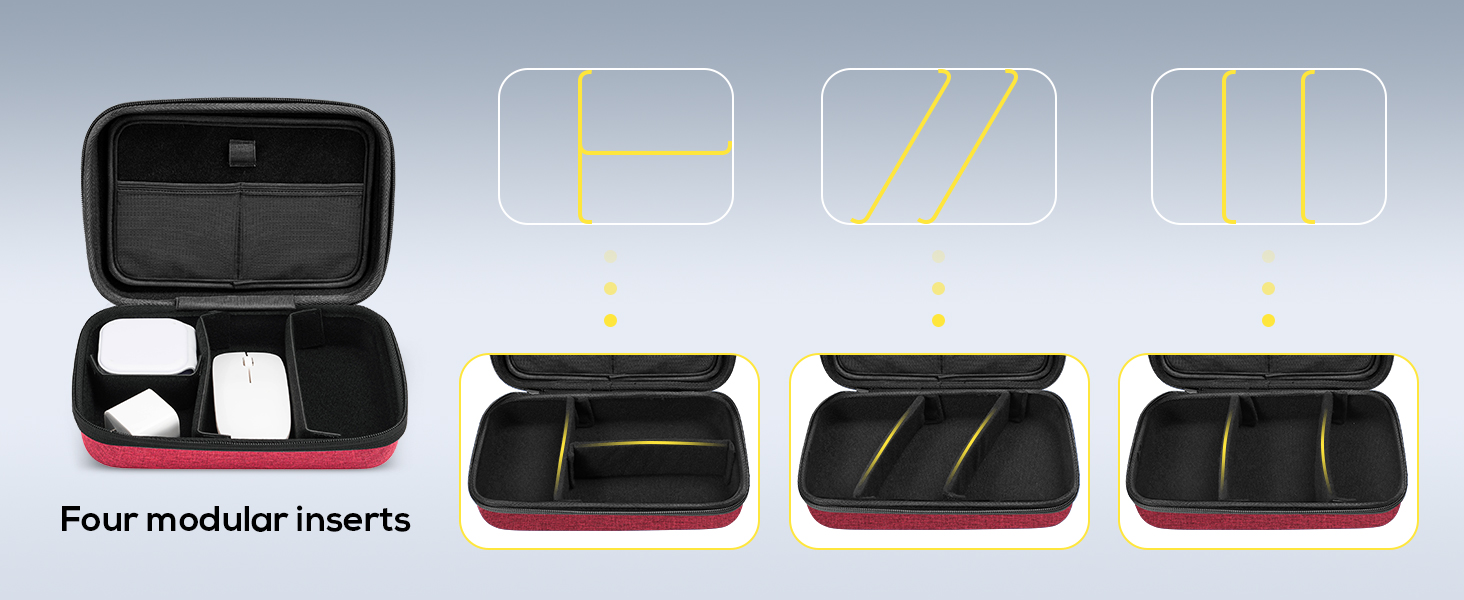 ProCase Hard Travel Electronic Organizer Case