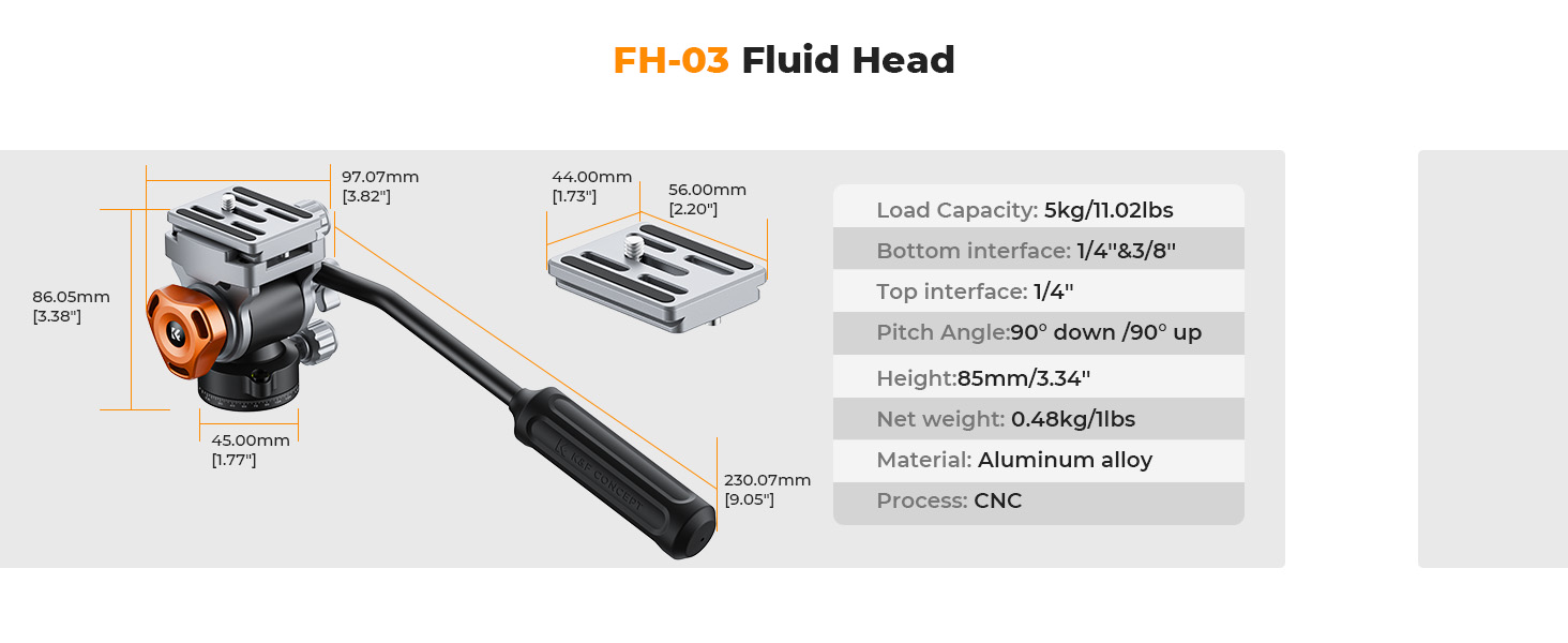 K&F Concept fluid head