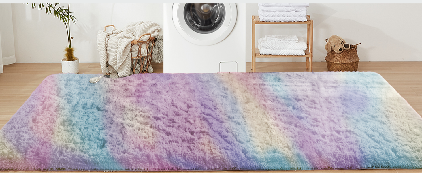 SHAGGY RUG RAINBOW