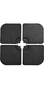 4pcs Fillable Square Parasol Base