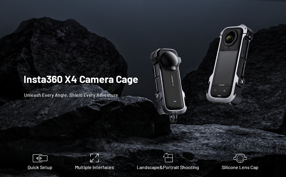 PGYTECH Aluminum Camera Cage for Insta360 X4