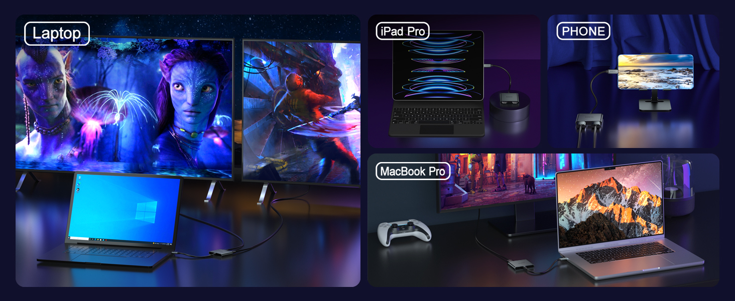 usb c to dual hdmi adapter