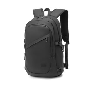 Laptop Backpack Anti-Theft Travel Business Computer Rucksack Work Bag with USB Charging Port Lightweight Laptop Bag Water Resistant College School Backpack Bag for Men Women fits 15.6 Inch (A-Black)