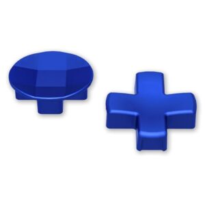 eXtremeRate 2Pcs Metallic Blue Magnetic Stainless Steel D-Pads for Xbox Elite 1/2 Controller