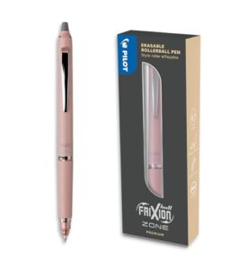 PILOT - Frixion Ball Zone Pink in Gift box - Premium erasable retractable pen with thermosensitive ink - Refillable and ergonomic roller pen - Black ink - Medium tip