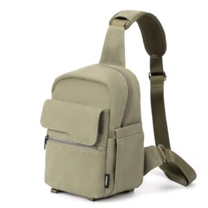 Cwatcun Small Camera Bag Shoulder Camera Bag for Photographer Canvas Water Resistant DSLR Sling Camera Bag Compatible with Nikon Sony Lightweigth