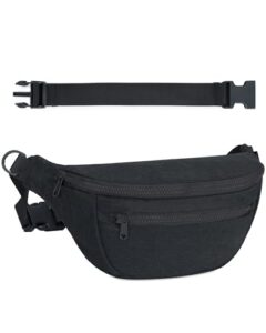 Bum Bag Waist Fanny Pack for Women Ladies Men Bumbag with Extended Belt and Three Pockets Waist Bag Waterproof for Travel Dog Walking Hiking Sports