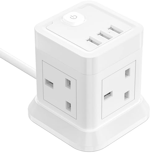 Cube Extension Lead with 4 USB Slots