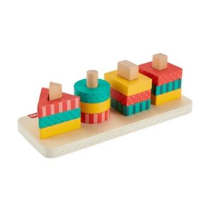Fisher-Price Toddler Sorting Toy Wooden Shape Stacker