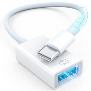 USB C to USB Camera Adapter for iPhone15/iPad/Samsung/Mac/Laptop