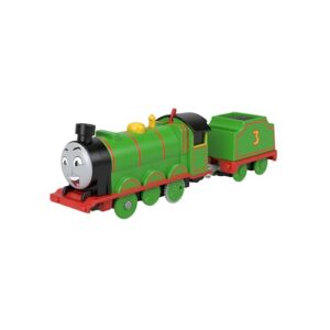 Thomas & Friends Motorized Toy Train Henry Battery-Powered Engine with Tender for Preschool Kids Ages 3+ Years
