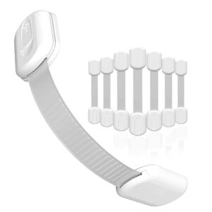 Adjustable Baby Proofing Cupboard Locks - 6 or 8 Pack Child Safety Drawer Locks - No Tools Required