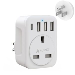 AUNNO UK to US Plug Adapter