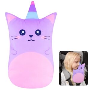 Seatbelt Covers for Kids Comfortable Seat Belt Pads Cute Travel Pillow Car Seat Head Support for Children