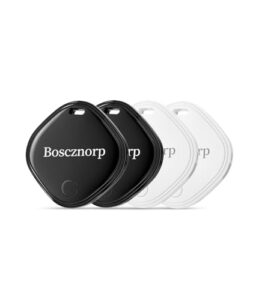 Boscznorp Air Tracker Tag 4 Pack with Apple Find My (iOS Only) Super Lightweight Item Finders for Keys