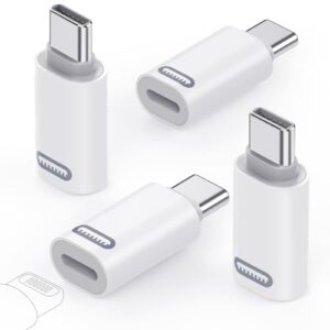 MoKo Lightning Female to USB C Male Adapter 4 Pack