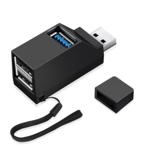 Aolcev USB Hub 3-Port Multiple USB Splitter for Laptop Portable USB Expander 3.0 USB Hub High Speed Splitter Plug and Play USB Adapter Multi USB Port for MacBook Pro/PC/Notebook/Computer/Windows More