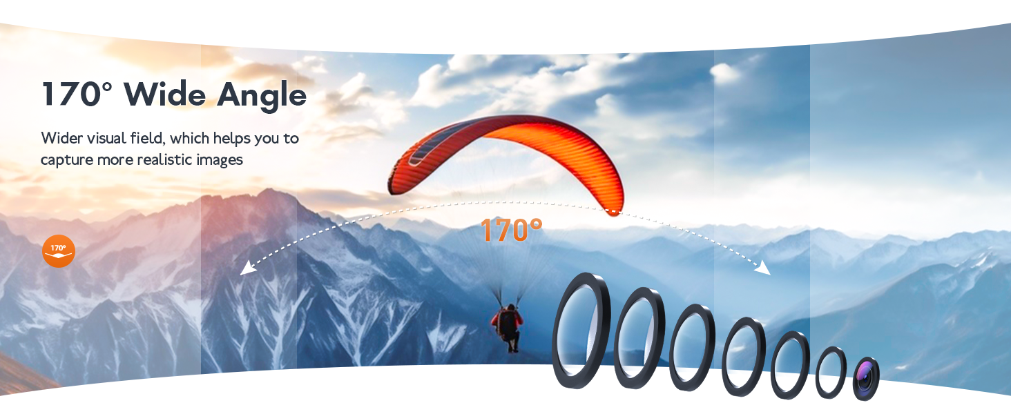 170 degree wide angle