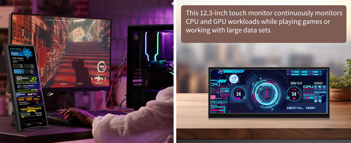 12.3 inch touchscreen monitor
