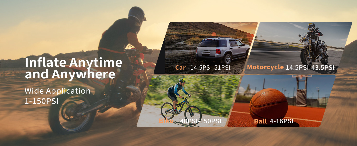 Wide application inflate anytime and anywhere