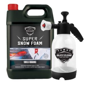 Vanilla Snow Foam Plus 2L Pump up Snow Cannon Gun For Car Van Caravan 5L Super Thick Pre Wash Pressurised Snow Cannon Lance Kit No Jet/Pressure Washer Needed (Vanilla)