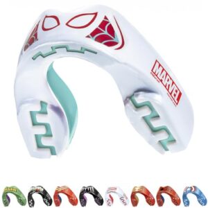 Marvel Spider-Gwen Sports Mouthguard Dual Layer Premium Protection Junior Gum Shield with Case for Boxing