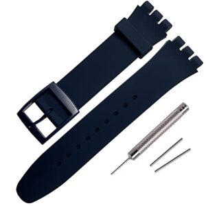 Rihahisy Silicone Rubber Watch Strap/Watch Band Replacement for Swatch
