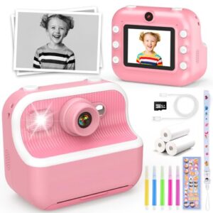 Dancial Kids Instant Print Camera for Girls 4 5 6 7 8 9 10 Year Old