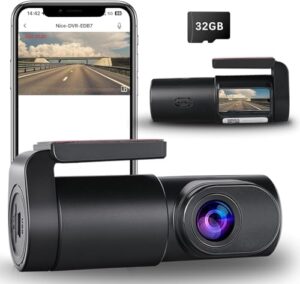 Dash Cam Front with 32GB SD Card Mini WiFi DashCam for Cars 1080P 0.96" Mini Screen Car Dash Camera with 24H Parking Monitor