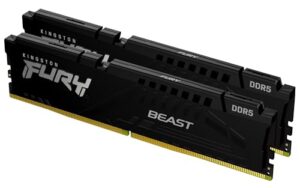 Kingston FURY Beast Black 32GB 6000MT/s DDR5 CL36 DIMM (2x16GB) Desktop Gaming Memory Kit of 2 - KF560C36BBE2K2-32