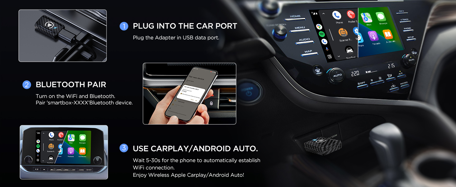 Carplay wireless android Auto wireless adapter