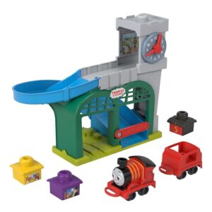 Thomas & Friends Toddler Toy My First Knapford Station Train Playset with Stack & Wobble Cargo for Kids Ages 18+ Months