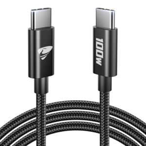 USB C to USB C Cable 2M 100W 5A Type C to Type C Cable C Charger Cable Fast Charge for iPhone 15 Pro Max Plus MacBook Air/Pro iPad Pro/Air Samsung Galaxy S24 S23/S22/S21 Ultra Pixel 8/7 Switch
