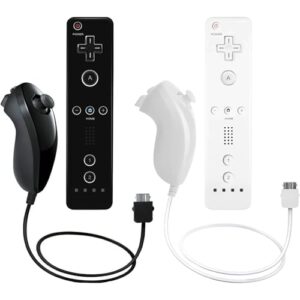 AUFGLO Wii Remote Controller and Nunchuck Controllers compatible with Wii/Wii U