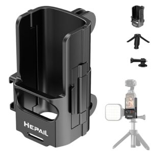 Osmo Pocket 3 Expansion Frame Adapter Protective Bracket + Osmo Pocket 3 Tripod+ Action Adapter Compatible for DJI Osmo Pocket 3 Accessories with 1/4 Cold Shoe Action Camera Mou
