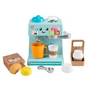 Fisher-Price Toddler Toy Learn & Serve Coffee Café Playset with Smart Stages & 10 Pieces for Ages 18+ Months