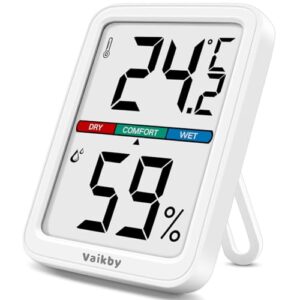 Digital Room Thermometer with Humidity Meter - Indoor Hygrometer for Home Office