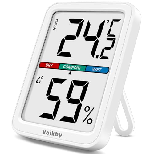 Digital Room Thermometer with Humidity Meter - Indoor Hygrometer for Home Office