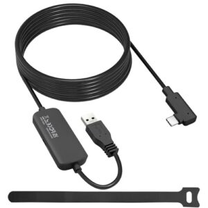 LiNKFOR Link Cable 16FT Compatible with Oculus Quest 2 Quest Pro Pico 4 Accessories and Gaming PC Steam VR USB 3.0 Type A to C Cable with Separate Charging Port (16FT Charging While Play)