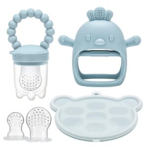 CLDY Baby Fruit Food Feeder & Mini Freezer Nibble Tray Combo